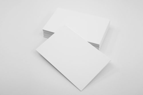 stack of blank business cards ready for your design