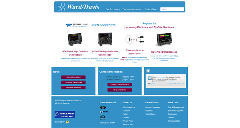 graphic of Ward Davis website home page